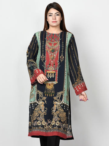 Limelight black multi silk shirt large
