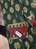 Limelight green n maroon jacquard shirt large