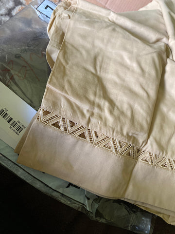 Ethnic large beige cotton trouser