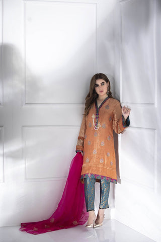 Phatyma Khan 2 piece orange