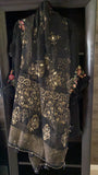Desi rack black n gold chiffon suit