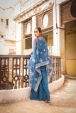 NISSA BLUE ORGANZA - EMB 191