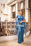 NISSA BLUE ORGANZA - EMB 191