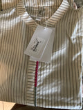 Ethnic xs off white shirt black lines print