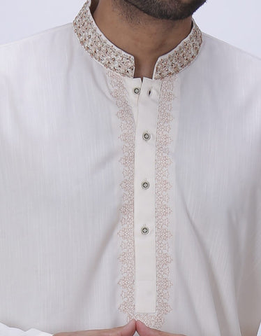 J. Men’s off white small Salwar Kameez