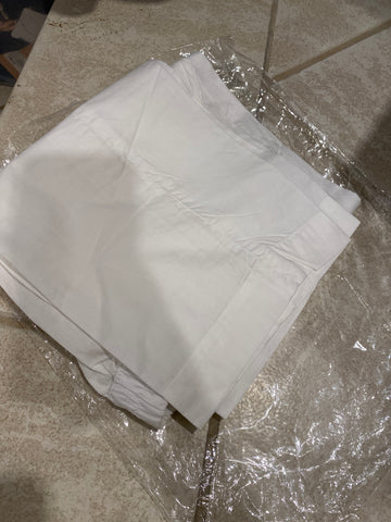 Sapphire women large white plain cotton lawn pants