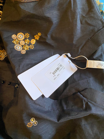 Ethnic black cotton shirt xs