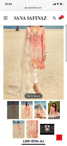 Sana safina lawn 3 piece