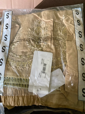 Ethnic gold silk trousers xs-xl