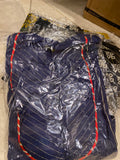 Sapphire navy blue n red Gota lawn shirt medium