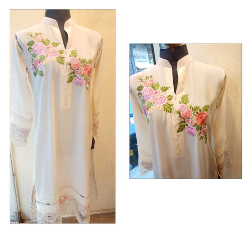 Bella khan 3 piece cream 3 piece suit