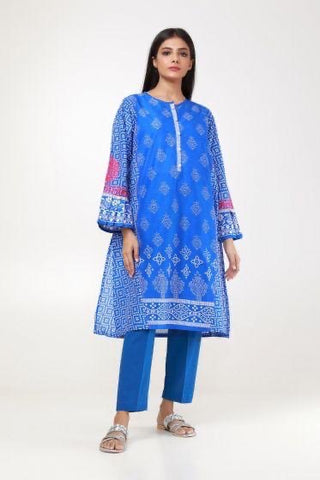 Khaadi blue lawn chunri shirt