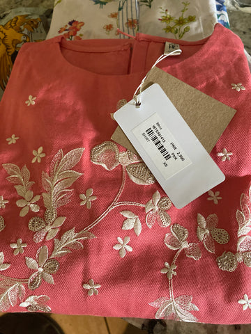 Ethnic xs peach pink shirt cotton