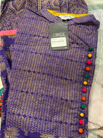 Chinyere purple frock style shirt large