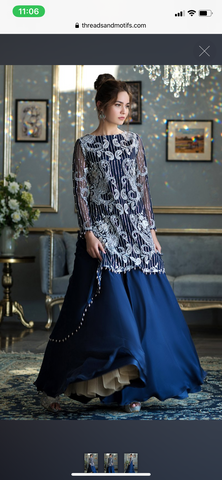 Threads n motifz blue maxi dress medium