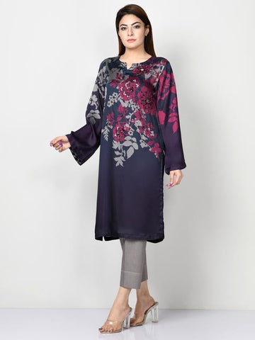 Limelight silk navy blue shirt large