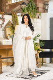 WHITE COTTON SILK PESHWAS - EMB 177