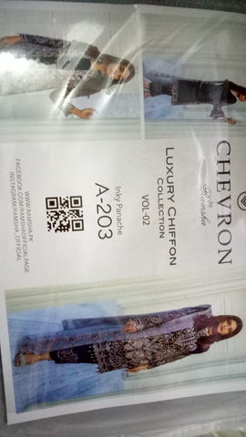 Ramsha blue small suit chiffon