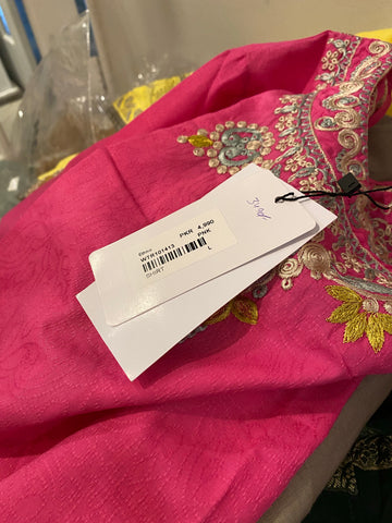 Ethnic pink large shirt Lawn