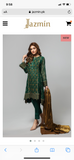 Jazmin green 3 piece suit medium chiffon