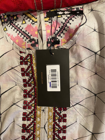 Khaadi Lawn gray shirt size 10