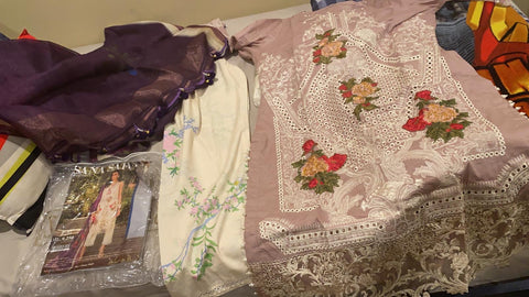Sana Safinaz tea pink suit 3 piece medium 12B