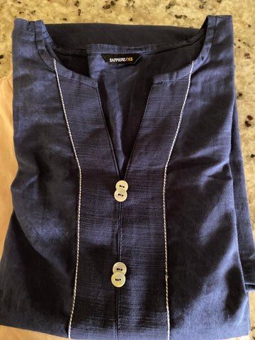 Sapphire blue plain shirt xs