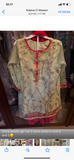 Tassels 3 piece outfit girls green n pink gharara 4 5 6 years