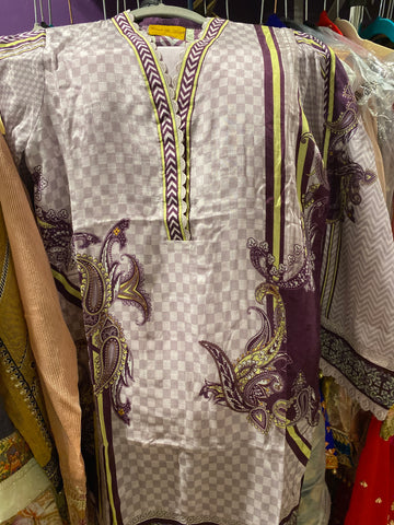 Threads n motifs small silk 3 piece suit purple