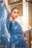 NISSA BLUE ORGANZA - EMB 191
