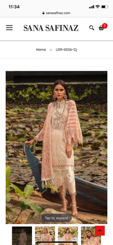 Sana Safinaz ordered lawn 3 piece suit
