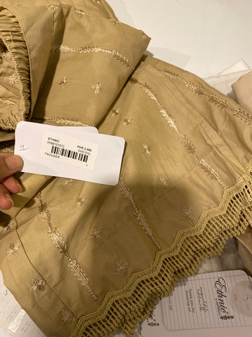Ethnic beige trousers large cotton