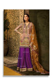 Khuda baksh 3 piece formal Sharara suit with Churia set