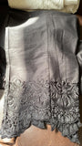 Ethnic cotton black pants embroidered large