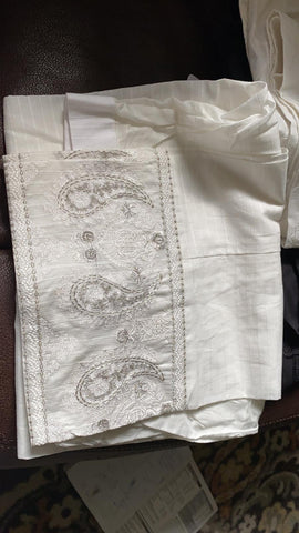 Sapphire white cotton pants large