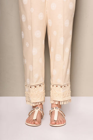 Ethnic large cream pants