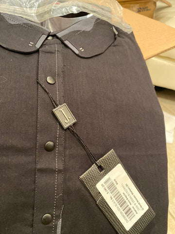 J. Men’s medium black Salwar kameez with gray line