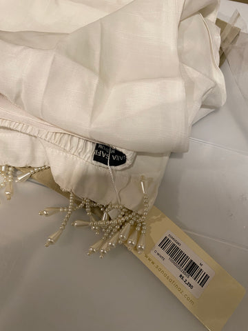 Sana Safinaz white pants silk medium pearls