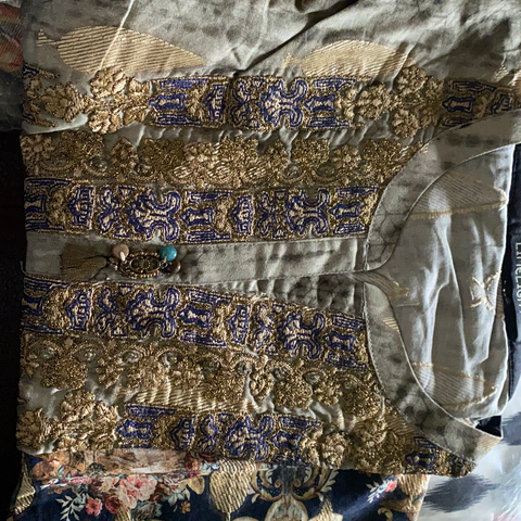 Limelight jacquard lawn shirts green black large