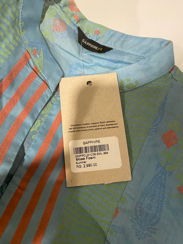 Sapphire small blue shirt printed