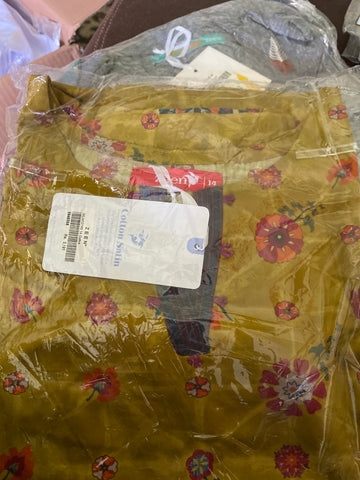 Zeen large size 14 mustard shirt