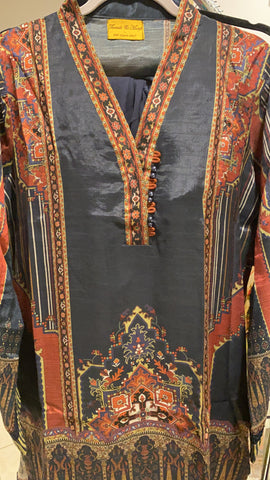 Threads n motifz 3 piece suit black silk