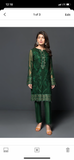 Baroque green 3 piece suit large chiffon