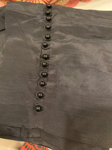 Black silk baroque pants medium
