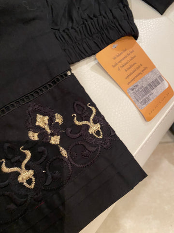 Batik black pants small cotton