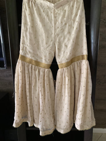 Desi Rack chiffon gold gharara