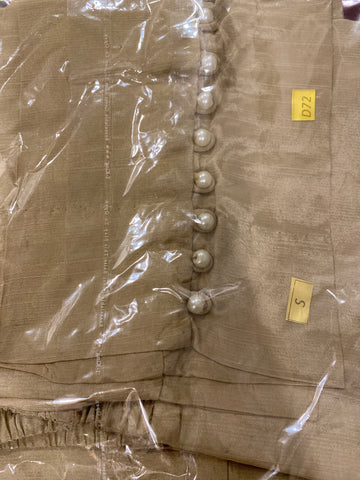 Baroque plain gold beige straight pants small