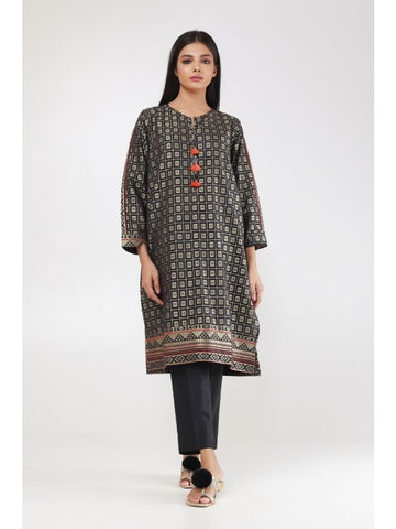 Khaadi black n gold jacquard shirt size 10