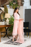 PEACH COTTON SILK PESHWAS - EMB 176